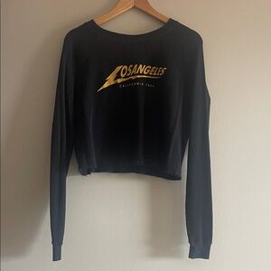 Stylish Black Los Angeles Graphic Sweatshirt